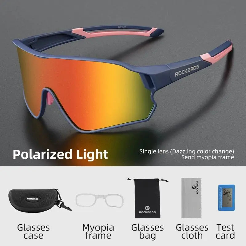 ROCKBROS Polarized Cycling Sunglasses UV400 Protection Unisex Eyewear