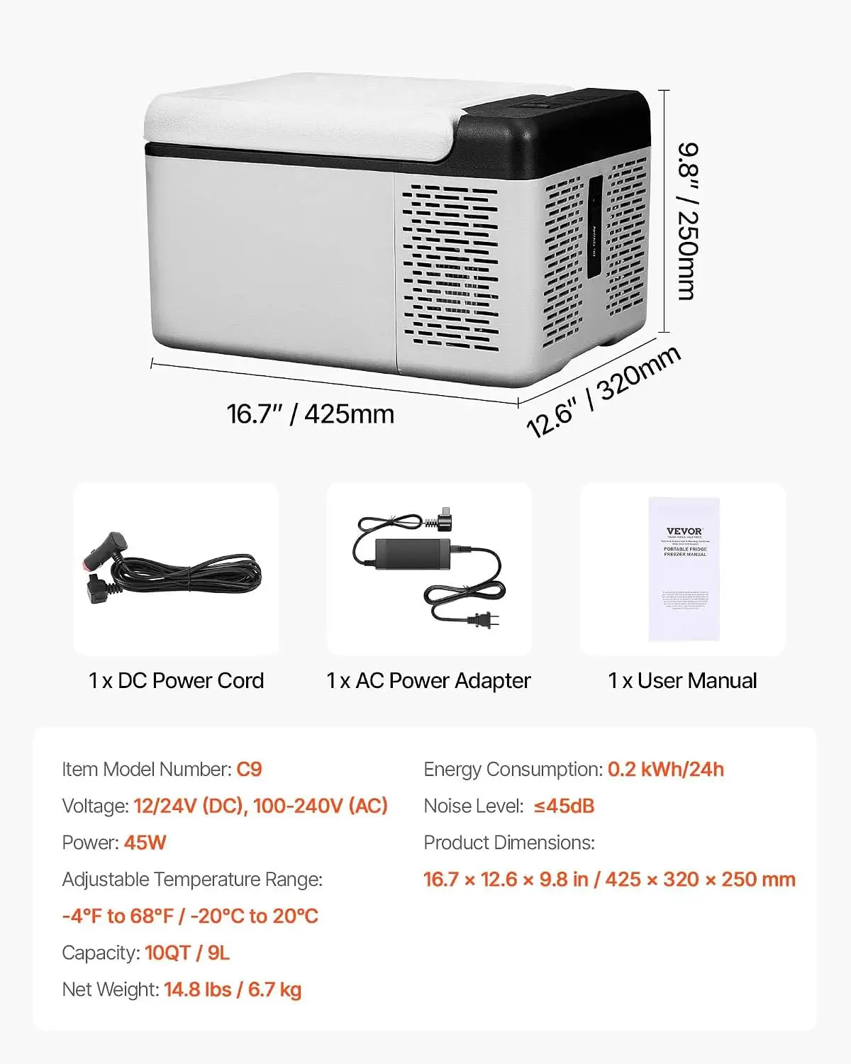 Portable Smart Car Refrigerator With App Temperature Control