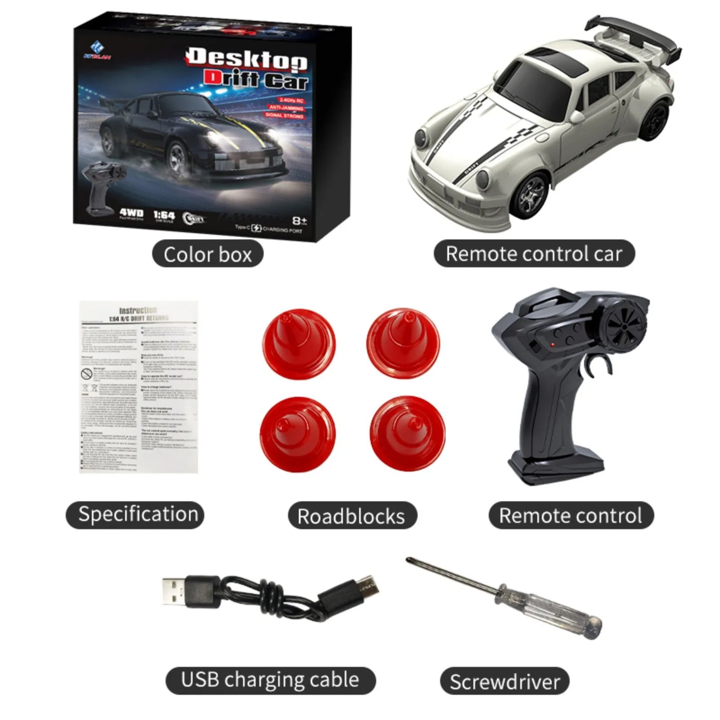 Kf20 Drift RC Car Scale Four Wheel Remote Control Toy