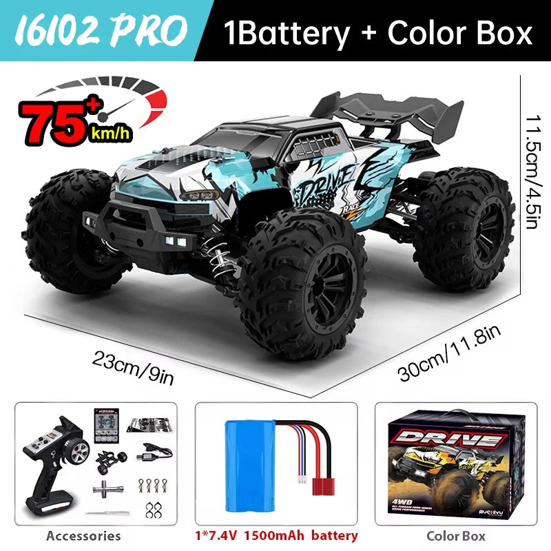 WLtoys 16101 Pro 4WD RC Car With LED Lights Monster