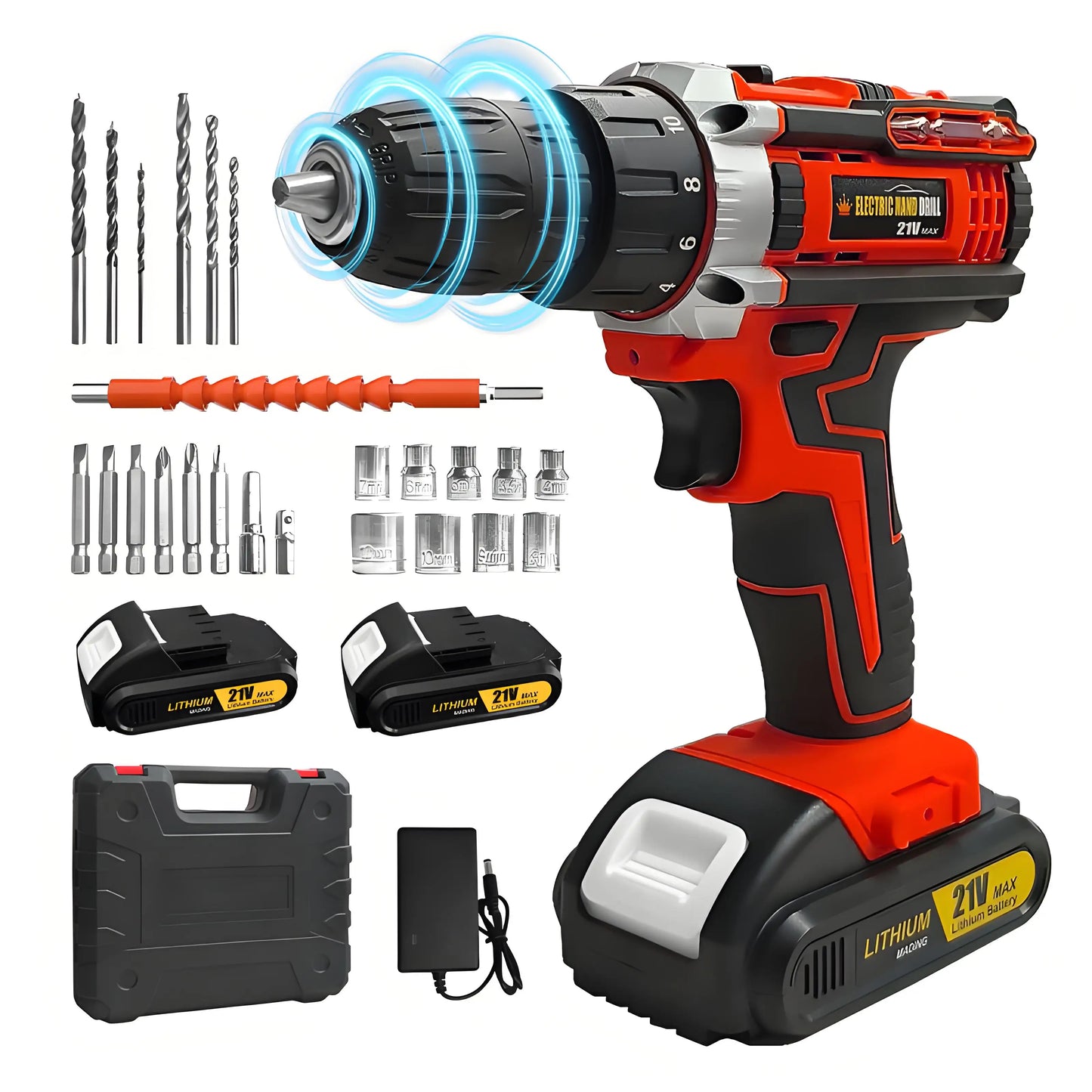 Lithium Battery Powered Drill And Screwdriver Combo Kit For DIY