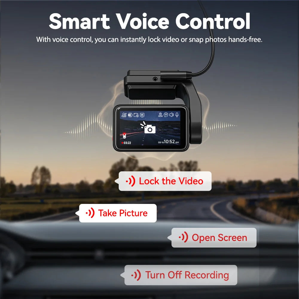 REDTIGER A4 4K Dash Cam Front And Rear GPS WiFi