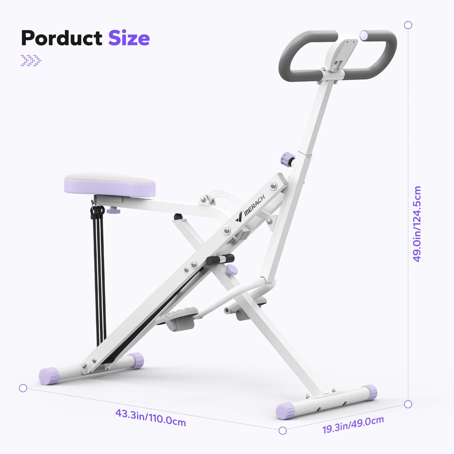 MERACH R07 2in1 Squat Rowing Machine Foldable Home Fitness