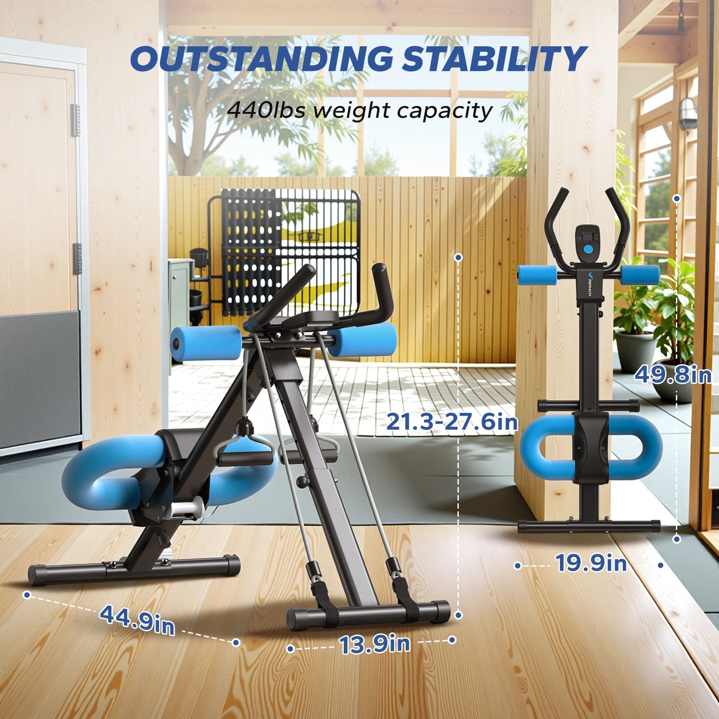 MERACH Ab Machine Adjustable Trainer for Core Abdomen Exercise System