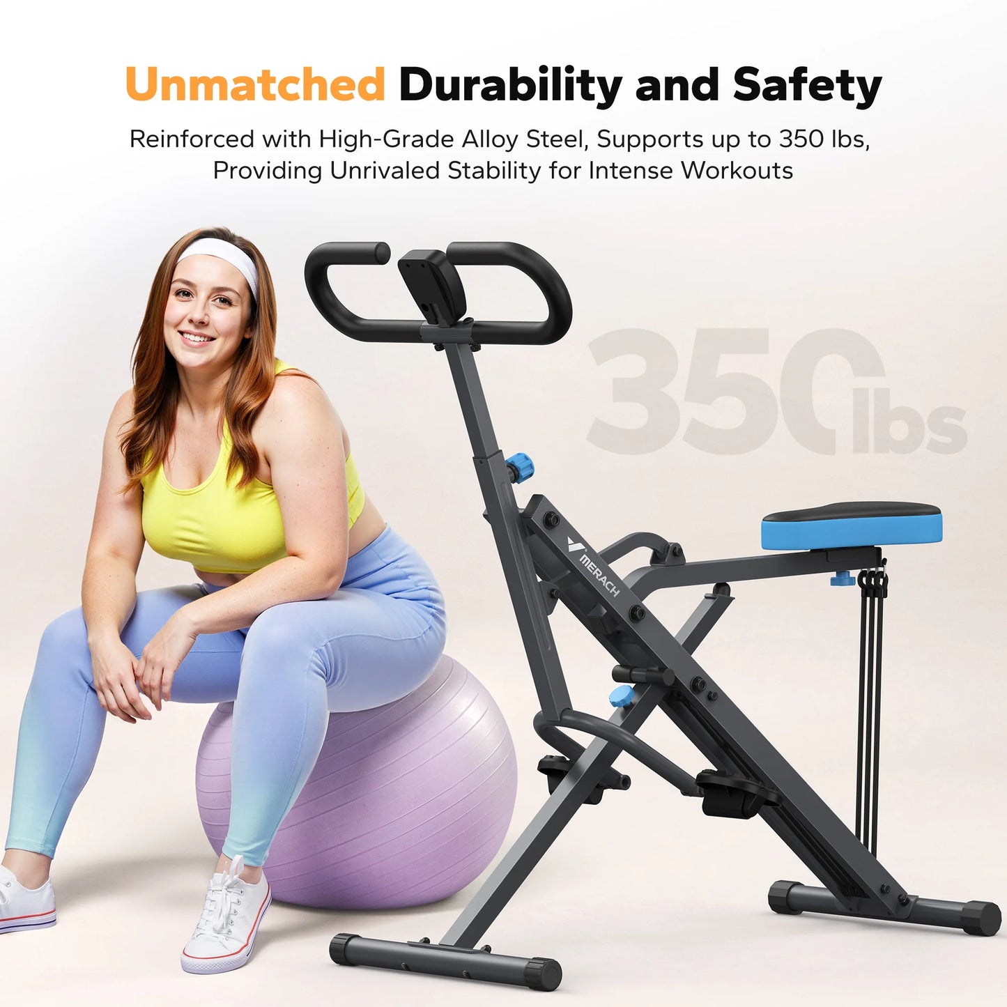 MERACH R07 2in1 Squat Rowing Machine Foldable Home Fitness