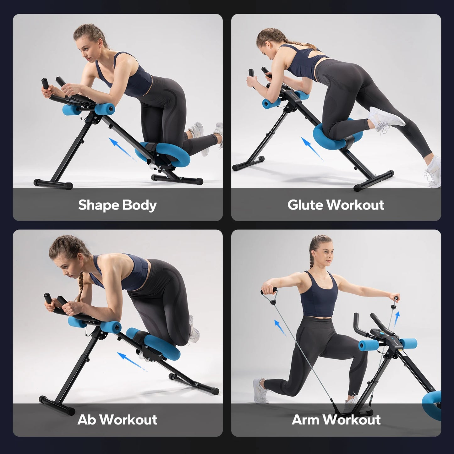 MERACH Ab Machine Adjustable Trainer for Core Abdomen Exercise System