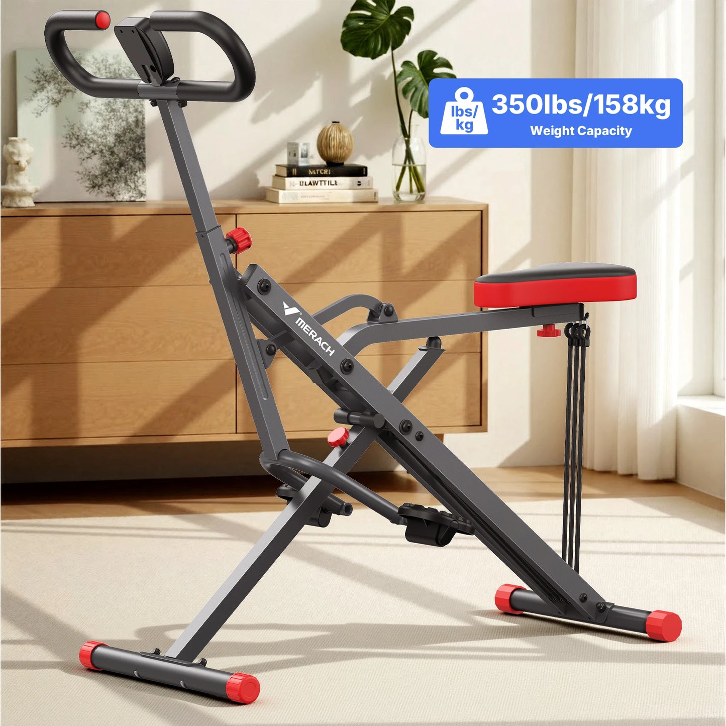 MERACH R07 2in1 Squat Rowing Machine Foldable Home Fitness