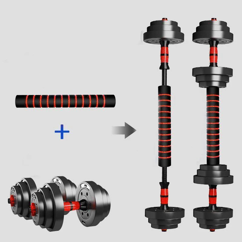 Adjustable Dumbbell Barbell Set 5 44 Lbs Anti Slip Grip