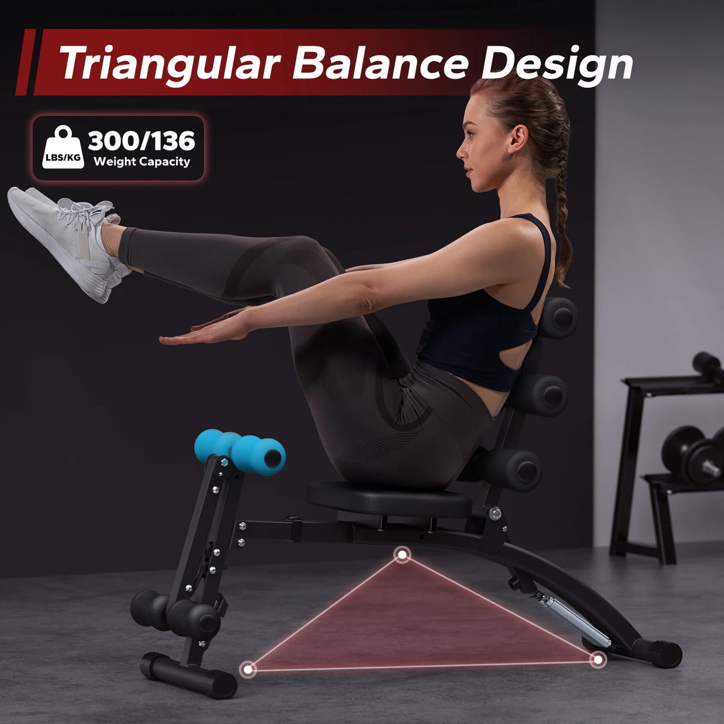 MERACH Ab Machine Multi-Functional Adjustable Situp Trainer Home Gym