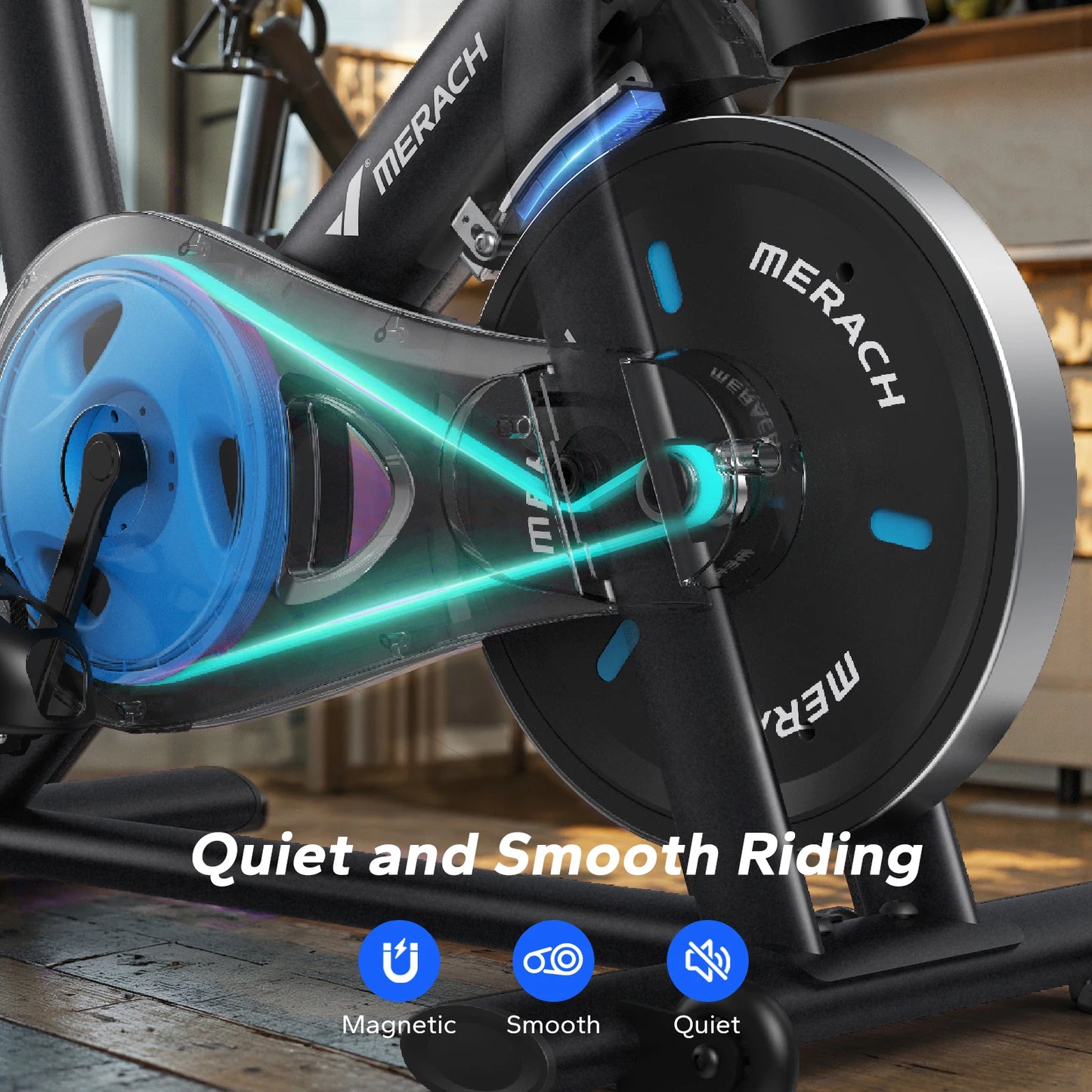 MERACH Magnetic Stationary Bike With Exclusive App And Quiet Operation