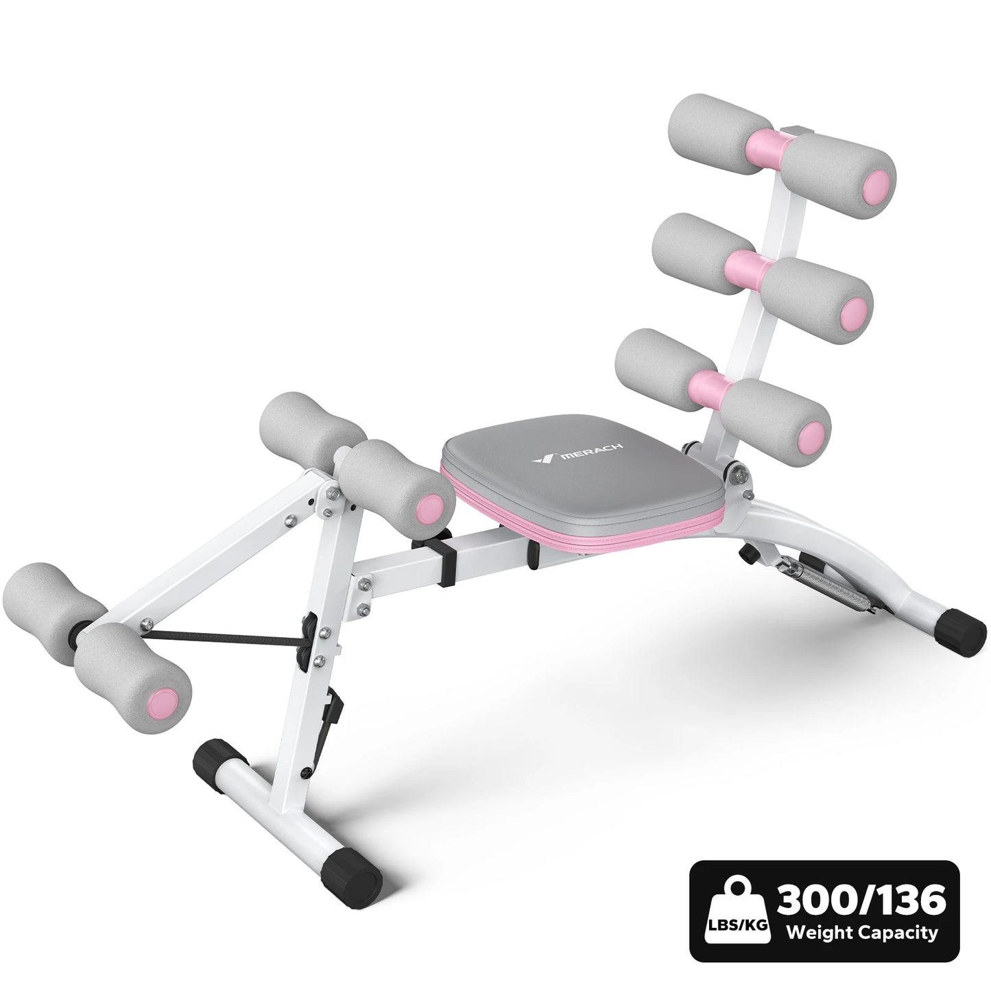 MERACH Ab Machine Multi-Functional Adjustable Situp Trainer Home Gym