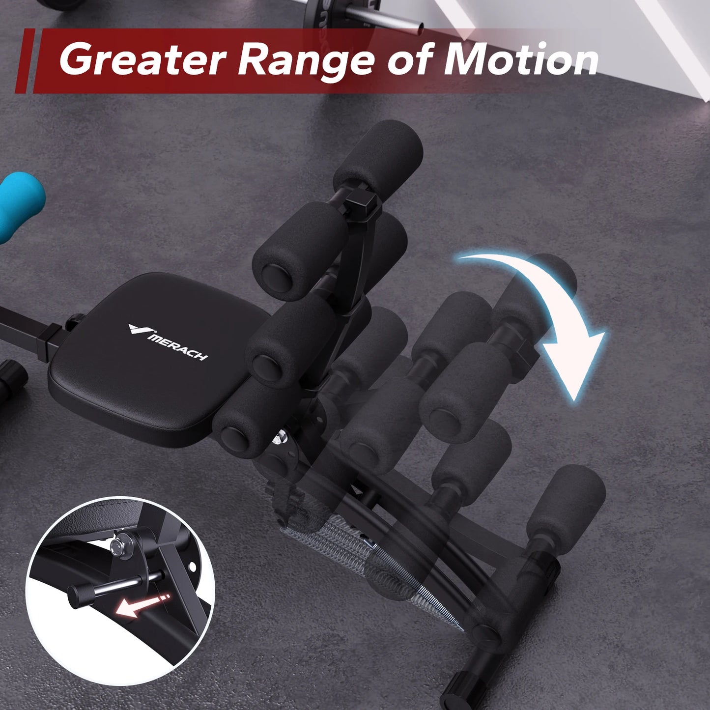 MERACH Ab Machine Multi-Functional Adjustable Situp Trainer Home Gym