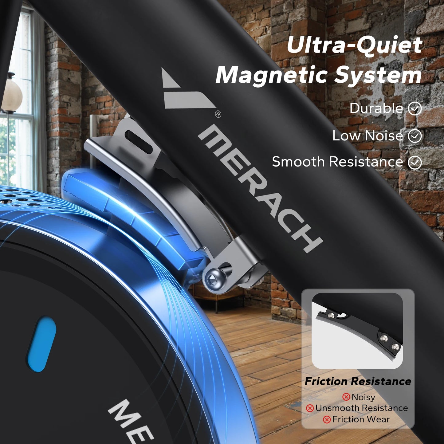 MERACH Magnetic Stationary Bike With Exclusive App And Quiet Operation