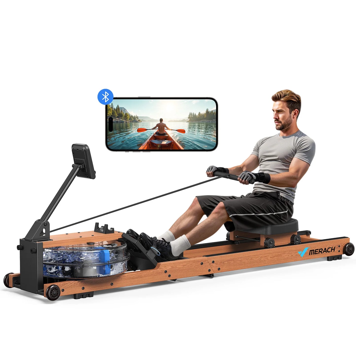 Merach Water Rowing Machine Foldable With 400 LB Capacity