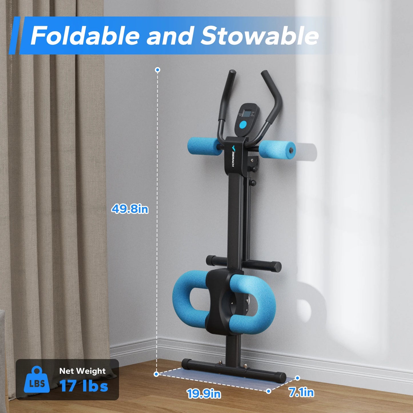 MERACH Ab Machine Adjustable Trainer for Core Abdomen Exercise System