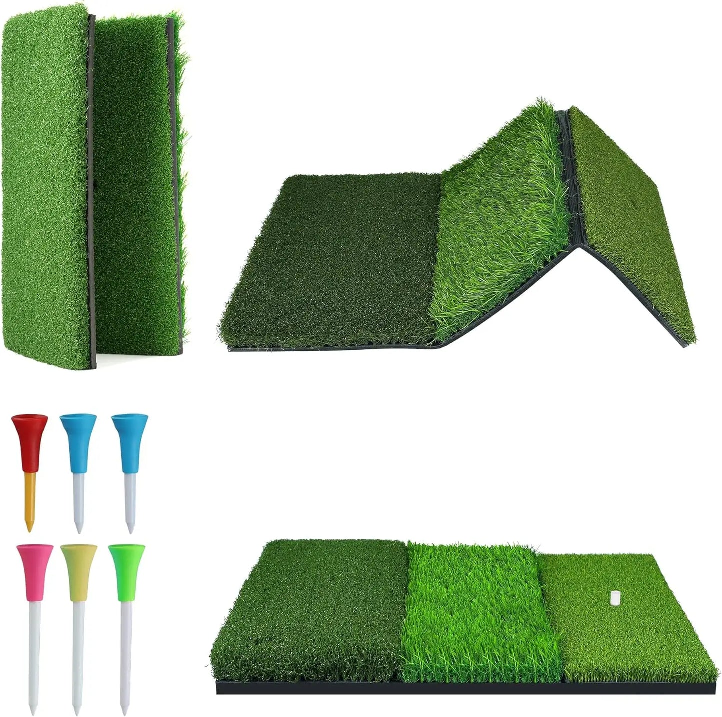 Golf Hitting Mat Practice Turf With Non Slip Rubber Back