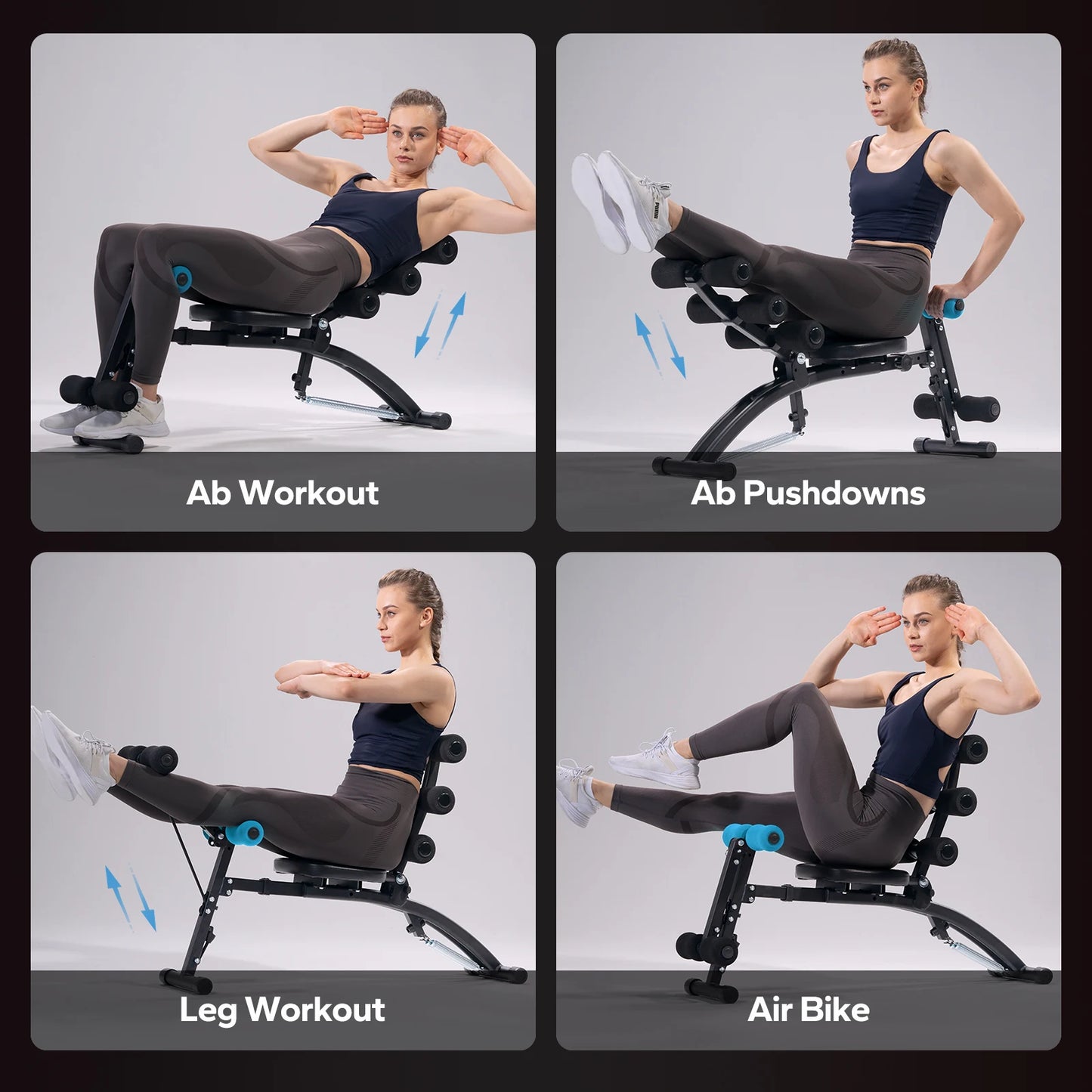 MERACH Ab Machine Multi-Functional Adjustable Situp Trainer Home Gym