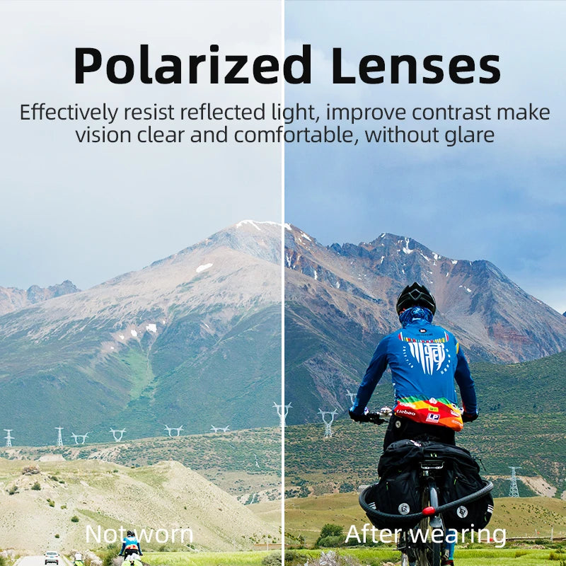 ROCKBROS Polarized Cycling Sunglasses UV400 Protection Unisex Eyewear