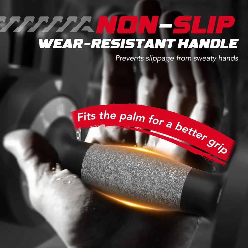 Adjustable Dumbbell Set with Anti Slip Handle for Home Gym