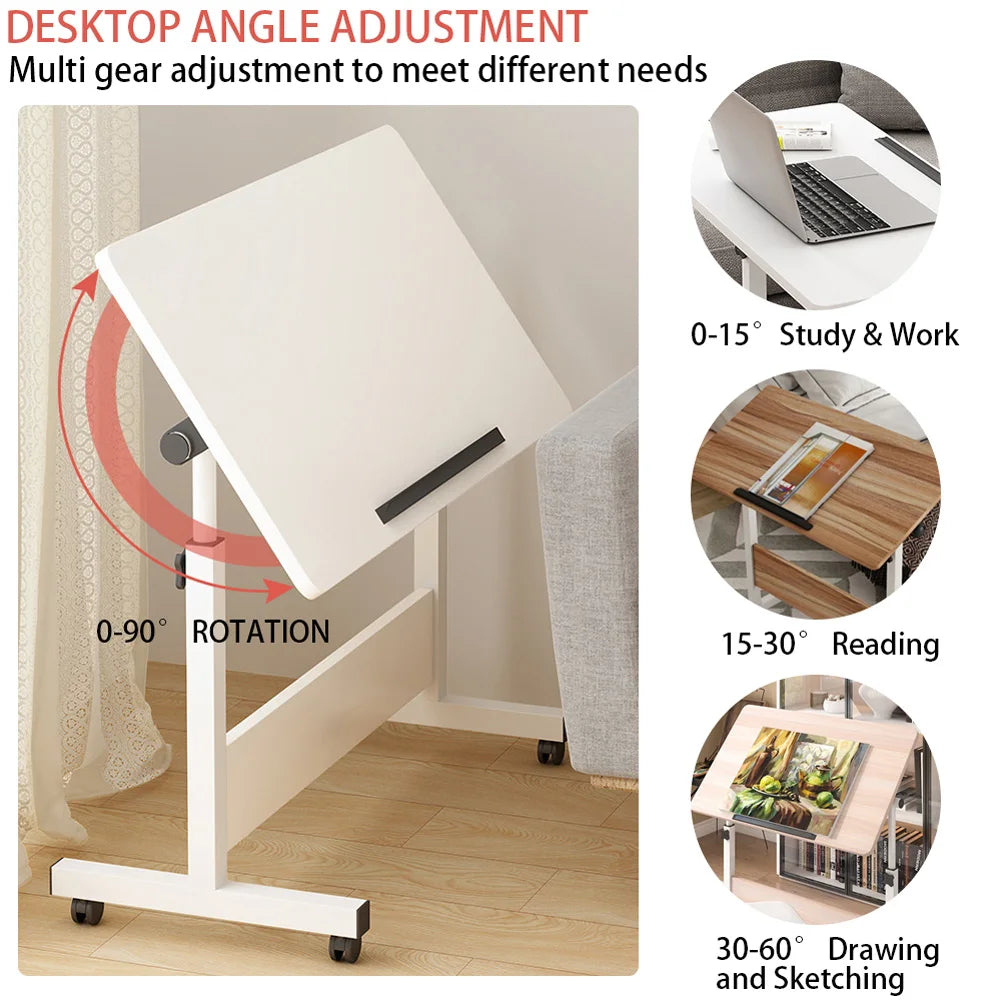 TWISTER.CK Adjustable Height Mobile Standing Desk with Wheels