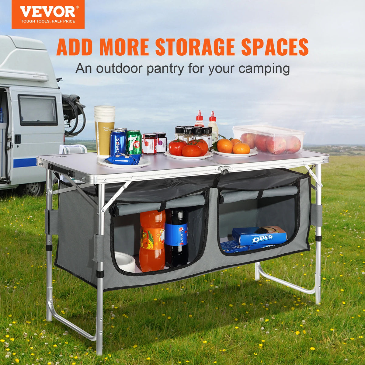 VEVOR Folding Camping Kitchen Table For Outdoor Cooking