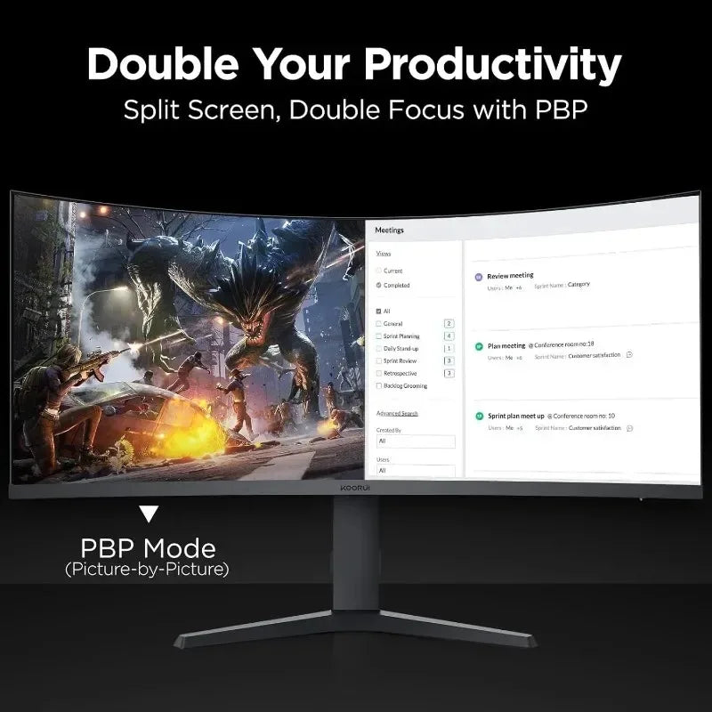 Ultrawide Gaming Monitor 3440x1440 165Hz 1ms MPRT DCI-P3 95 Percent