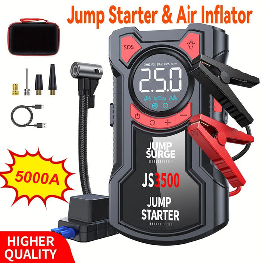 5-in-1 Jump Starter With Air Pump And Tire Inflator