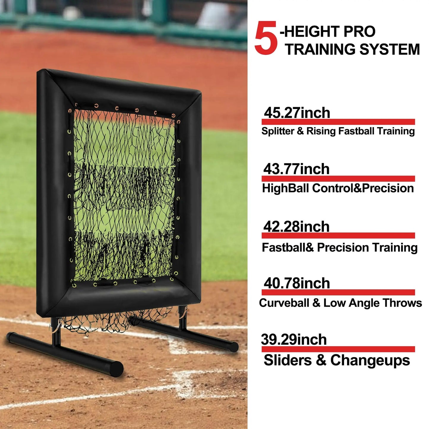HiMISS Adjustable Pitching Net With Strike Zone 9 Pockets