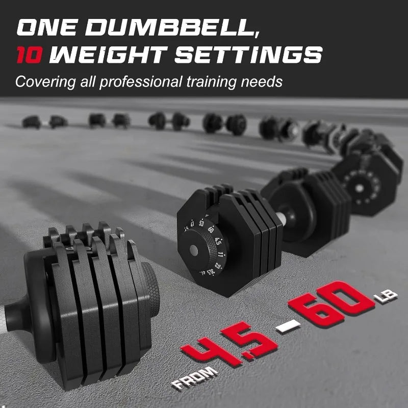 Keppi Adjustable Dumbbells Set Anti Slip Metal Fast Adjust Handles