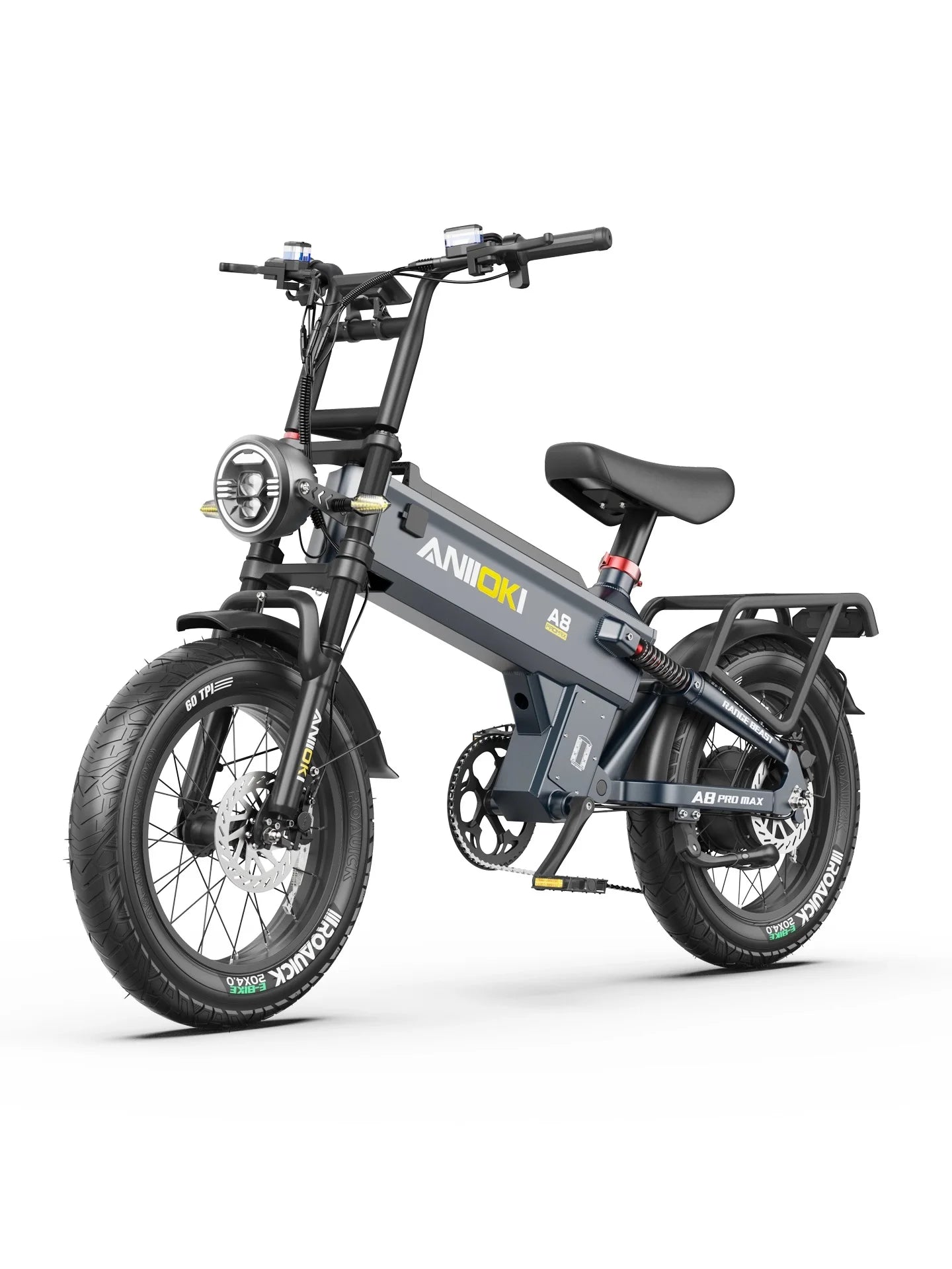 A8 Pro Max Ebike 2000W Peak Motor 52V Battery System