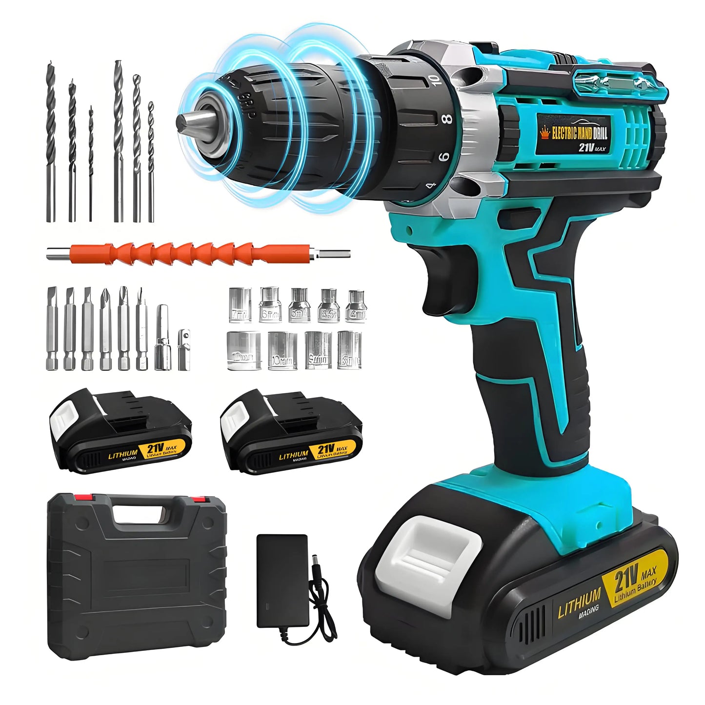 Lithium Battery Powered Drill And Screwdriver Combo Kit For DIY