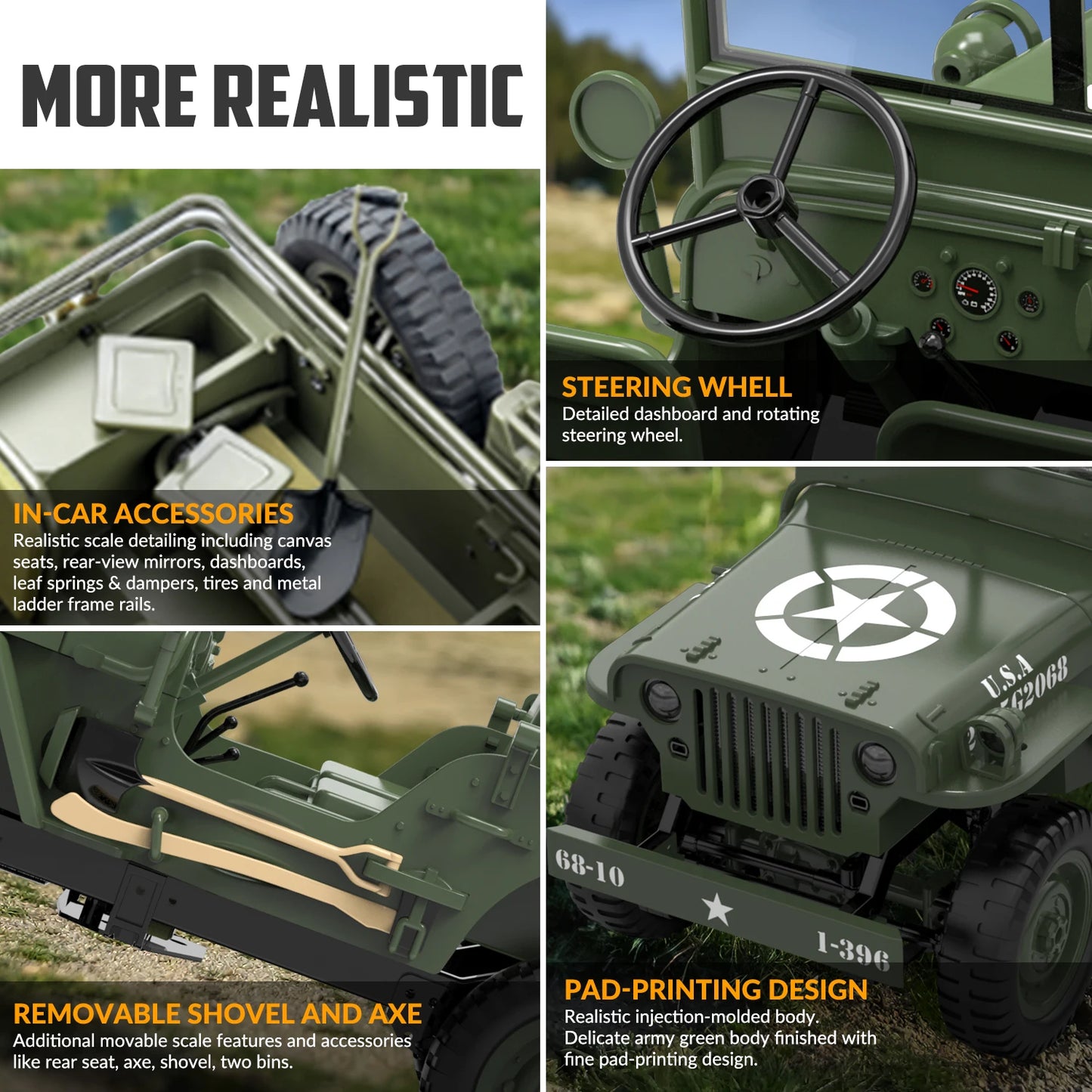 Exhobby Racent RC Crawler 1 10 Scale Off Road Willys Jeep