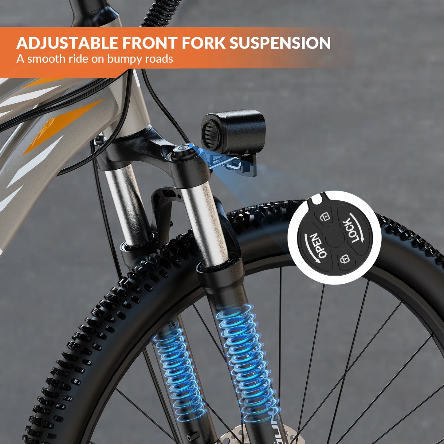 5TH WHEEL AB17 Electric Bike With 700W Peak Motor And Front Suspension 23 MPH