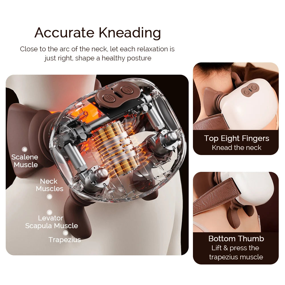 Foreverlily Bionic Neck And Shoulder Massager Pro Deep Tissue Relief