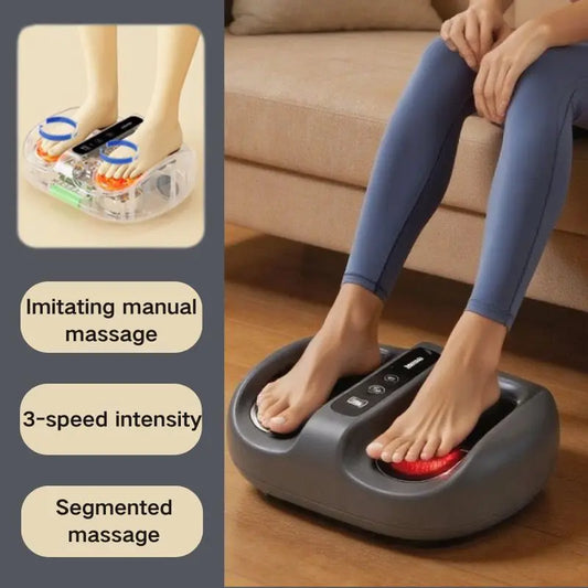 Mini Finger Foot Massager With Heat Deep Kneading And Vibration