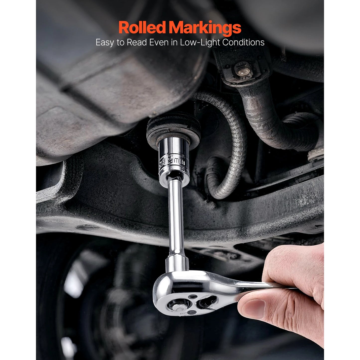 SucceBuy Socket Set With Ratchet Wrench And SAE Metric