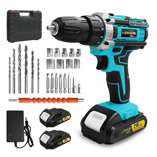 21V Cordless Drill Set With Multifunction Electric Screwdriver