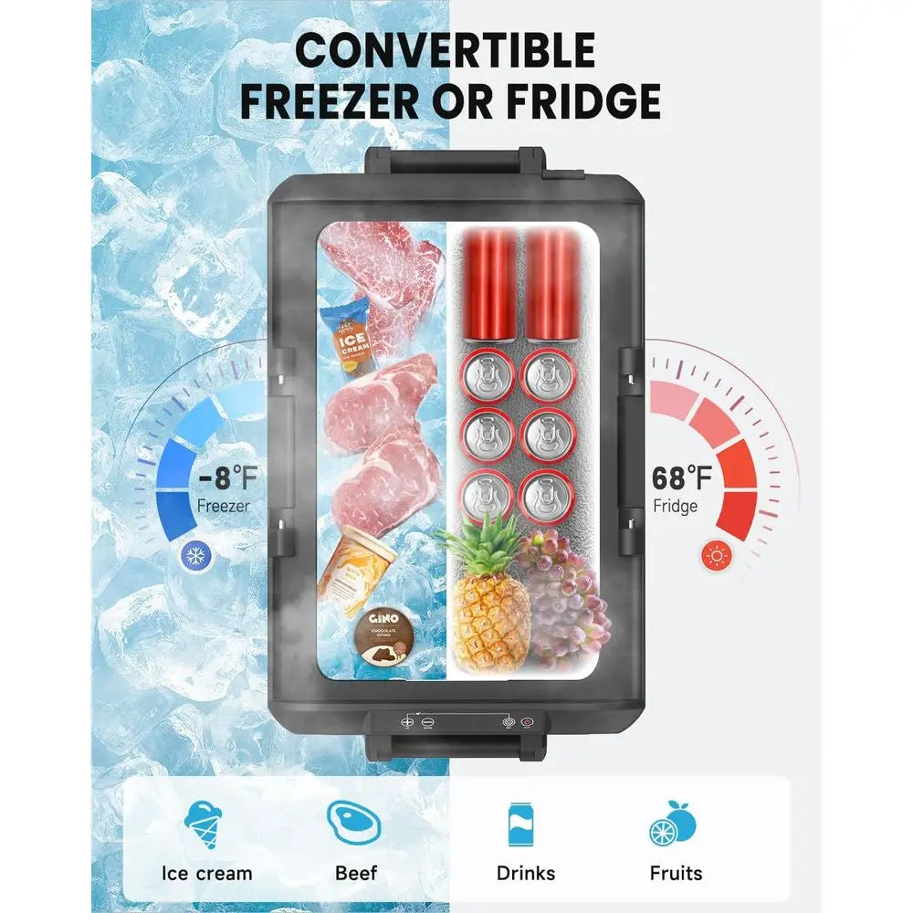 Portable Freezer Cooler With Compressor, 12V And 24V DC And AC 110 240V