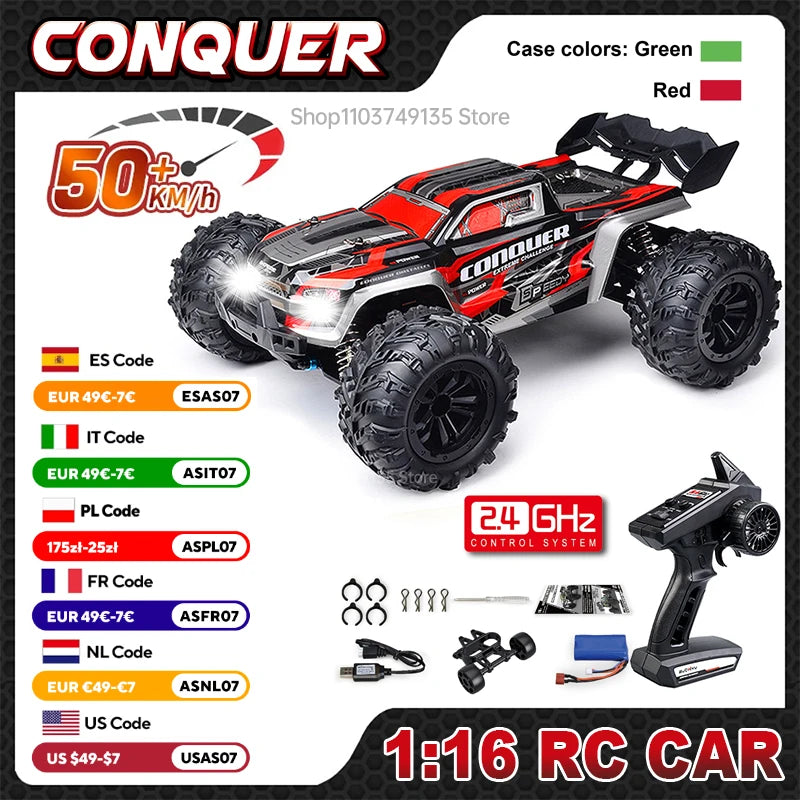WLtoys 50kmh 4WD Off Road RC Monster Truck