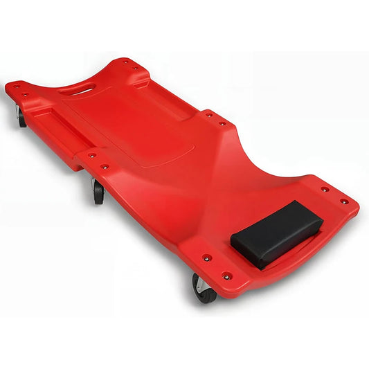 Mechanic Creeper With Padded Headrest And Dual Tool Trays