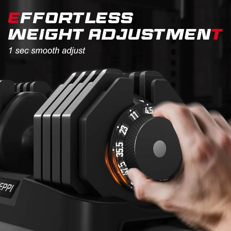 Keppi Adjustable Dumbbells Set Anti Slip Metal Fast Adjust Handles