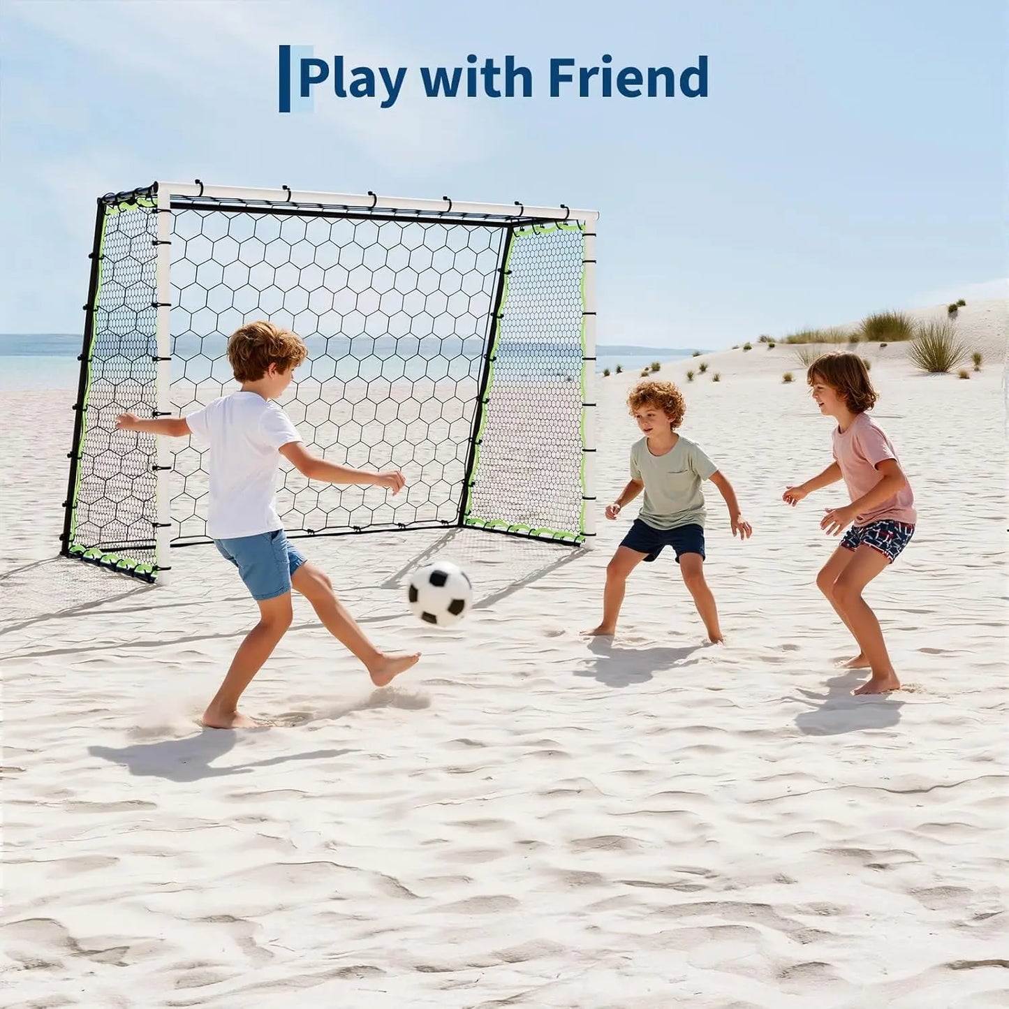 HiMISS 3-in-1 Soccer Goal Rebounder for Passing and Ball Control