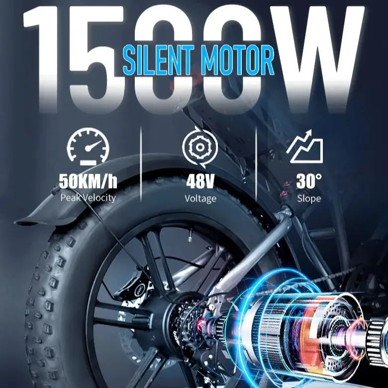 DEEPOWER S7Pro Off Road Electric Bike 1500W 48V 60Ah Battery