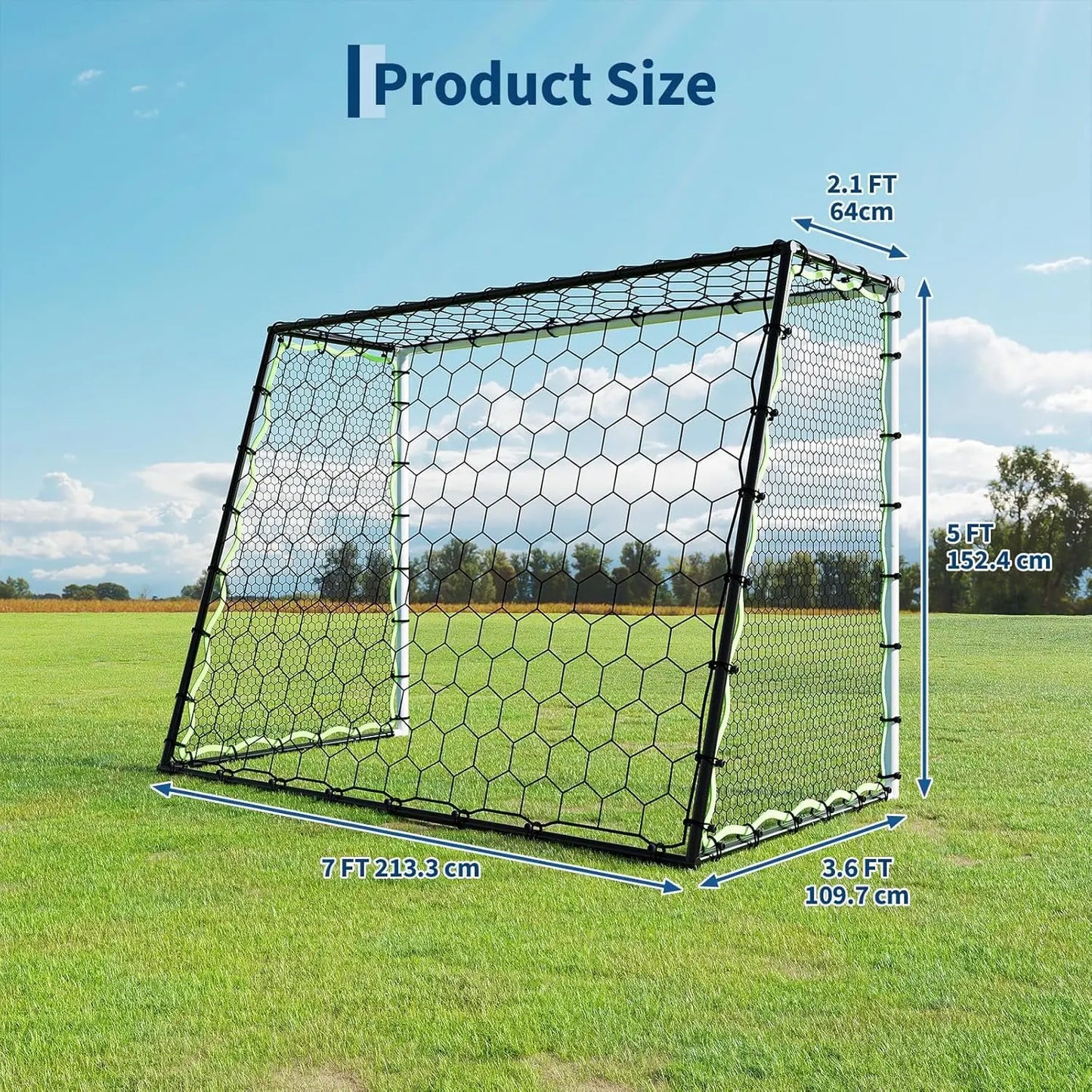 HiMISS 3-in-1 Soccer Goal Rebounder for Passing and Ball Control