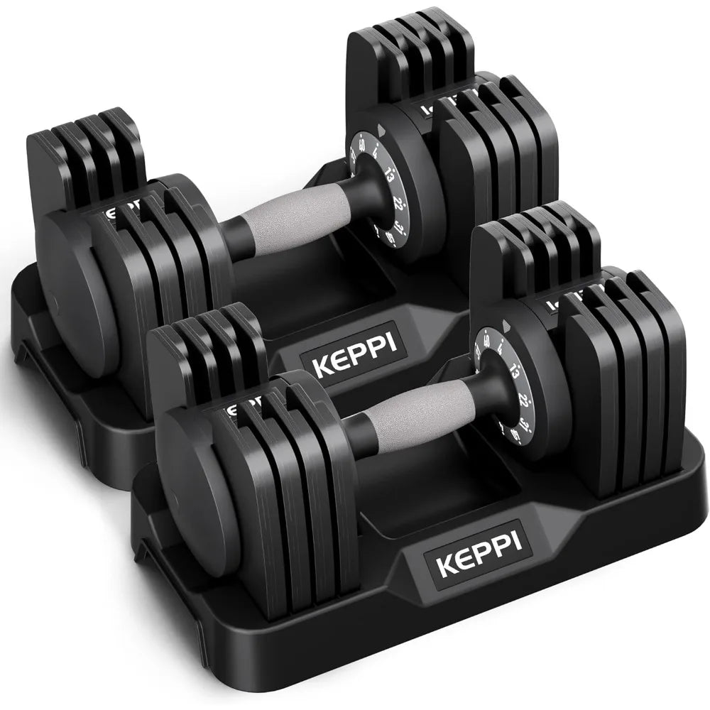 Adjustable Dumbbell Set with Anti Slip Handle for Home Gym