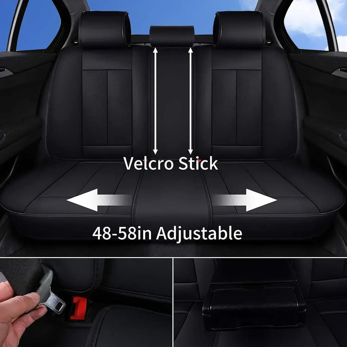 Universal Waterproof Car Seat Cover Set With Lumbar Support