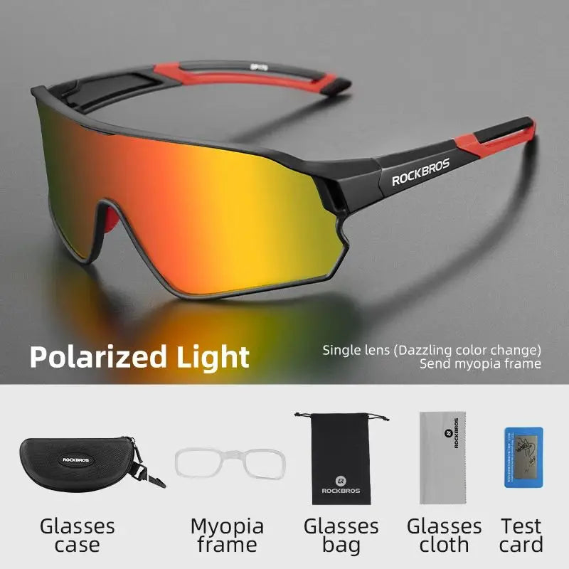 ROCKBROS Polarized Cycling Sunglasses UV400 Protection Unisex Eyewear