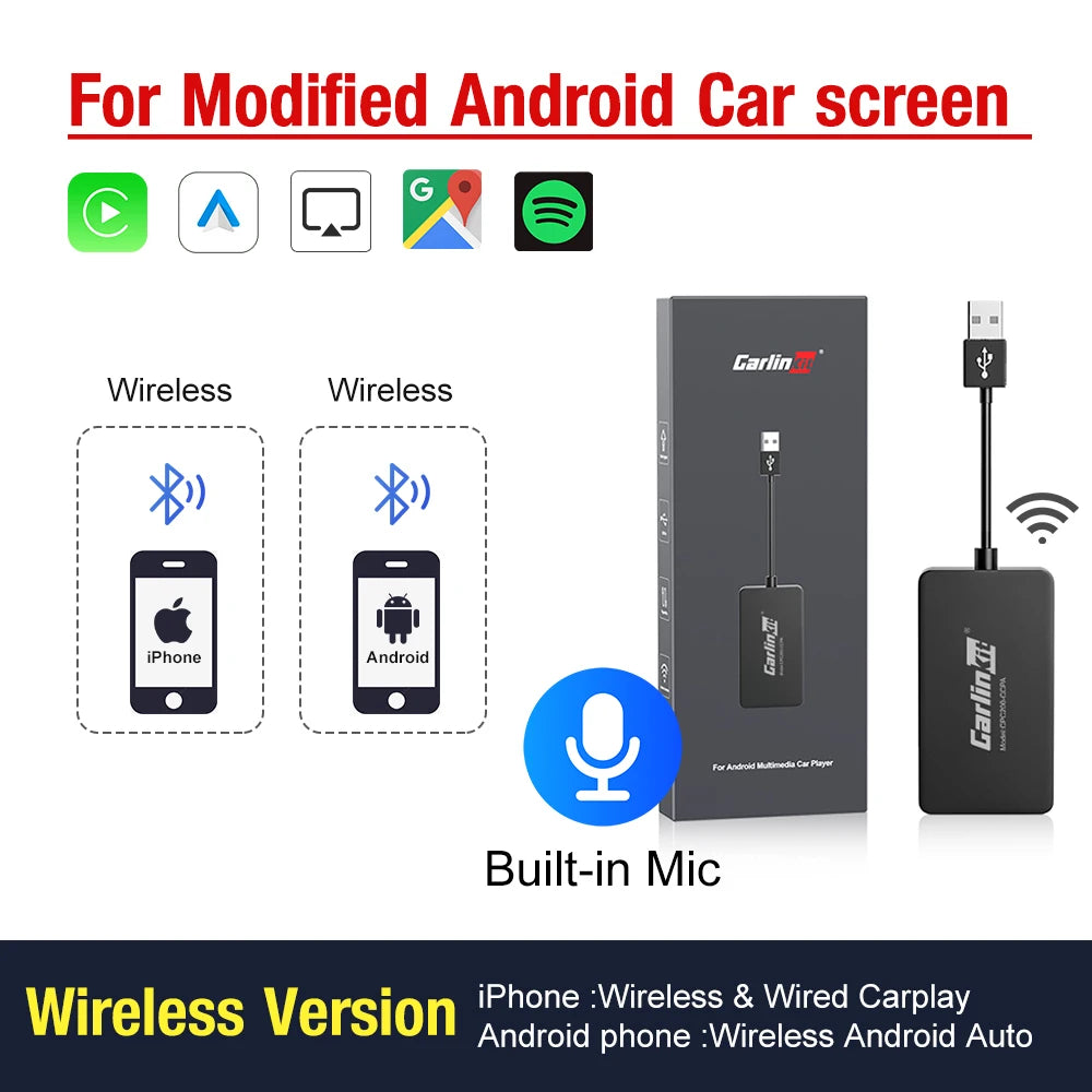 Carlinkit USB CarPlay Dongle Wireless And Wired Android Auto