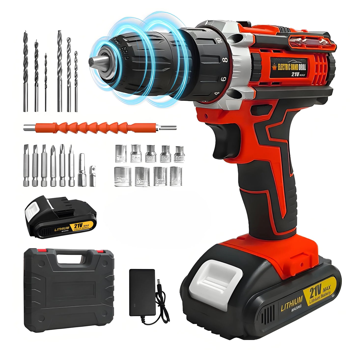 Lithium Battery Powered Drill And Screwdriver Combo Kit For DIY