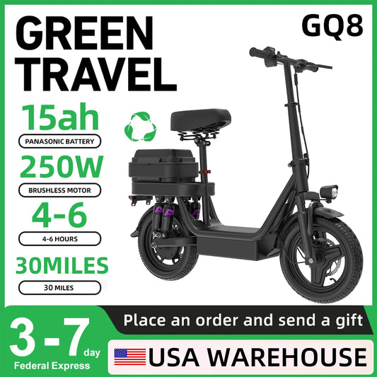 UPlee GQ8 Folding Electric Bike 250W Motor 48V 15Ah Battery